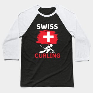 Swiss Curling Baseball T-Shirt